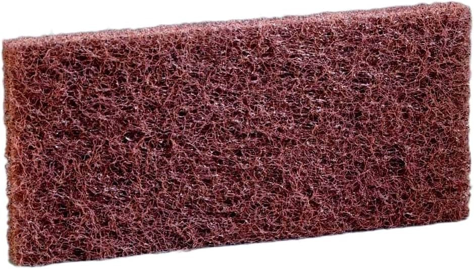 Performance Plus PBRW631 10" x 4" Brown Doodle Bug Scrub Pad Performance Plus