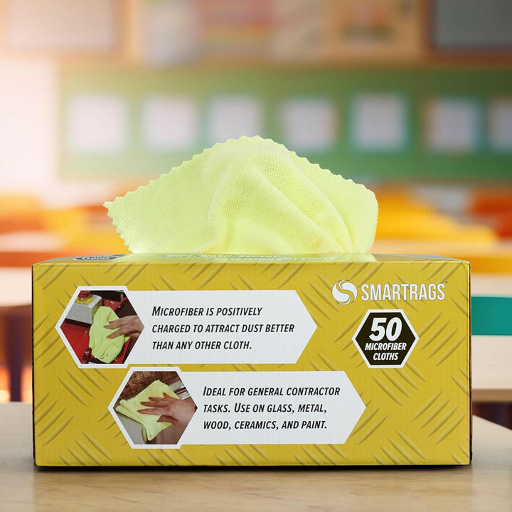 Hospeco M950Y 12" x 12" Yellow Microfiber Smart Rags Hospeco