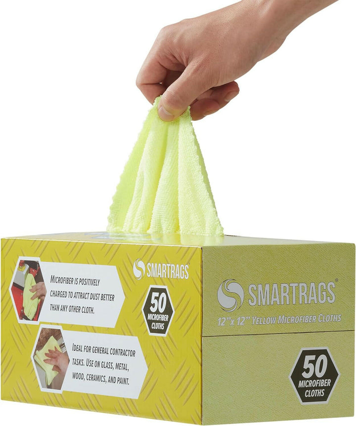 Hospeco M950Y 12" x 12" Yellow Microfiber Smart Rags Hospeco