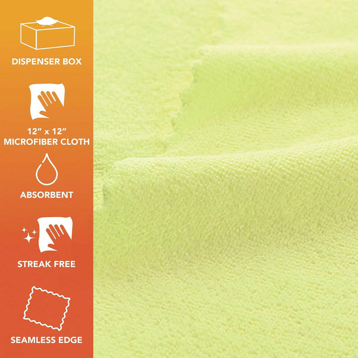 Hospeco M950Y 12" x 12" Yellow Microfiber Smart Rags Hospeco