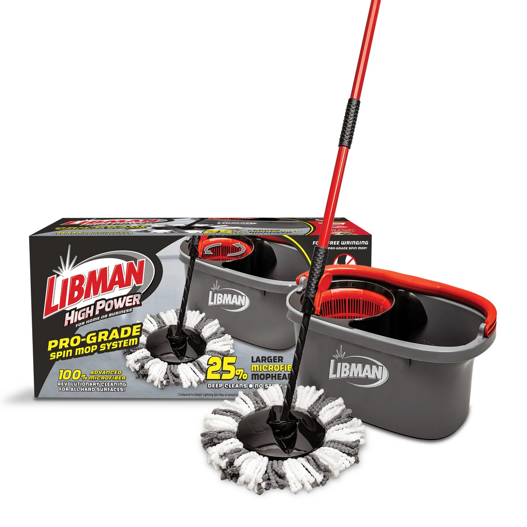 Libman 1887 Pro-Grade Microfiber Spin Mop System