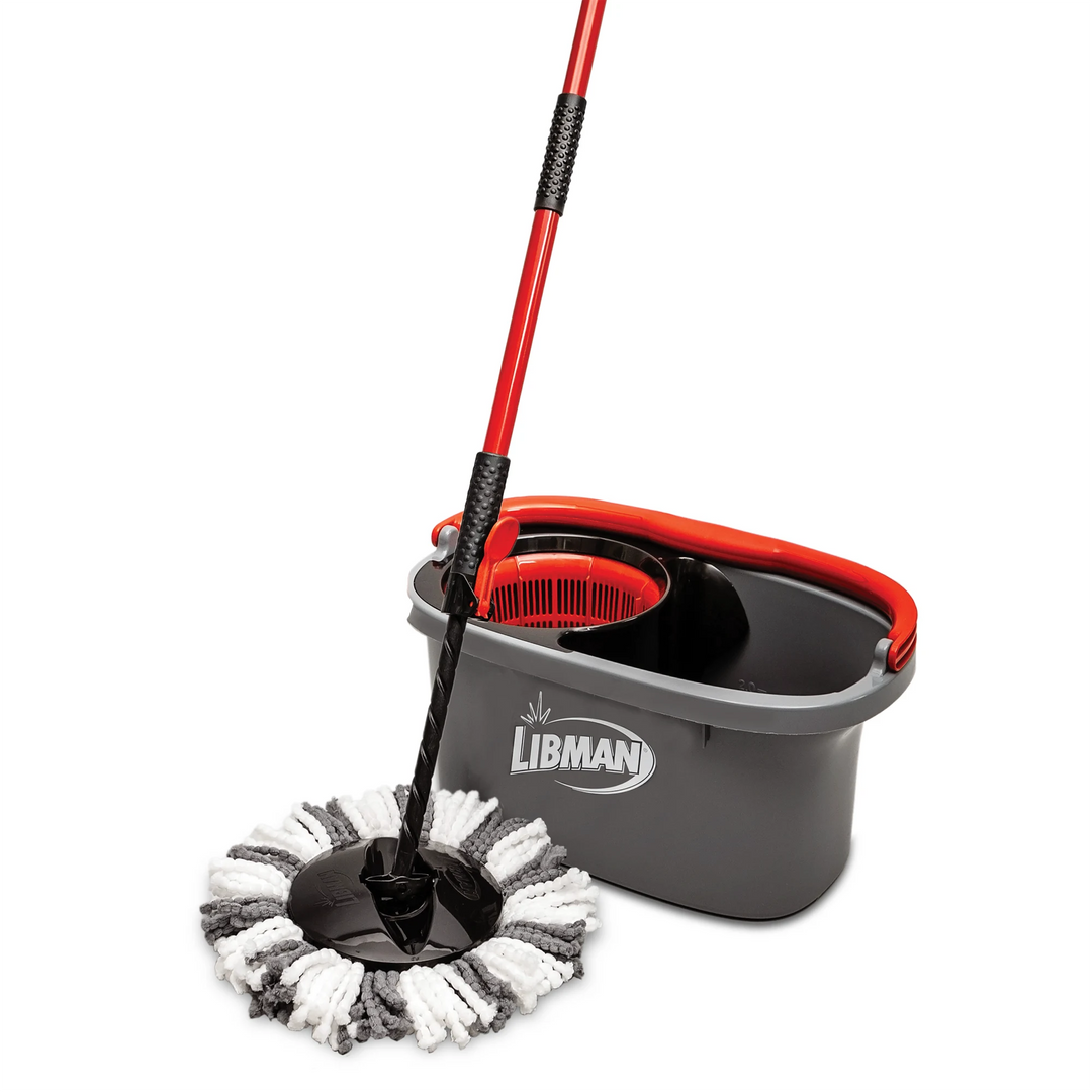 Libman 1887 Pro-Grade Microfiber Spin Mop System