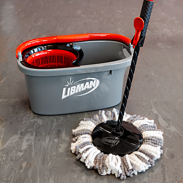 Libman 1887 Pro-Grade Microfiber Spin Mop System