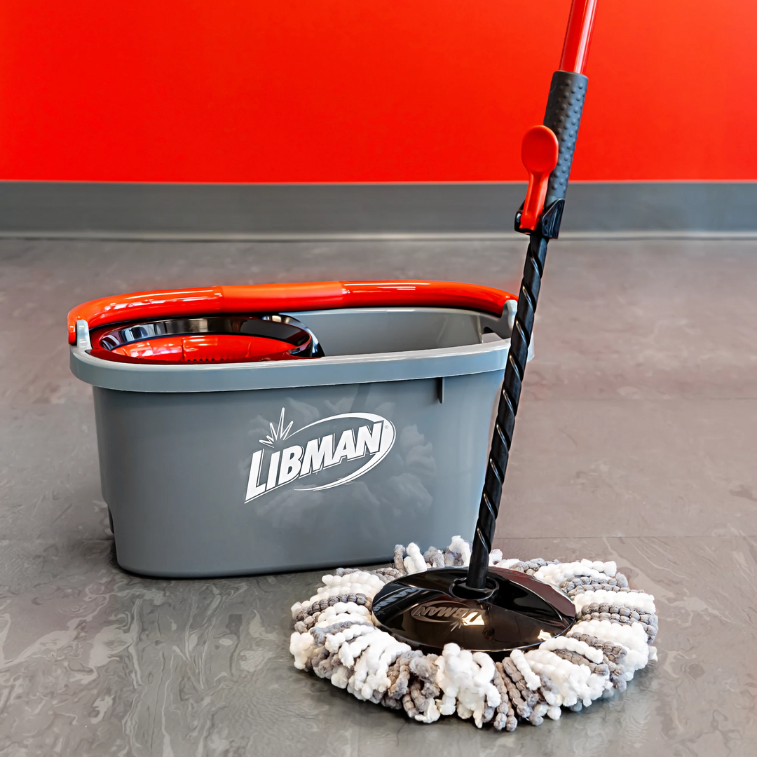 Libman 1887 Pro-Grade Microfiber Spin Mop System
