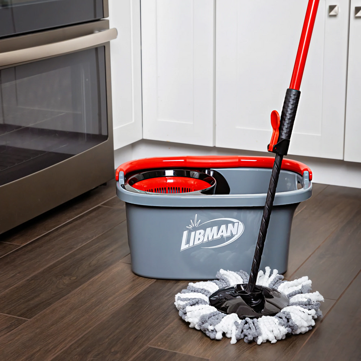 Libman 1887 Pro-Grade Microfiber Spin Mop System