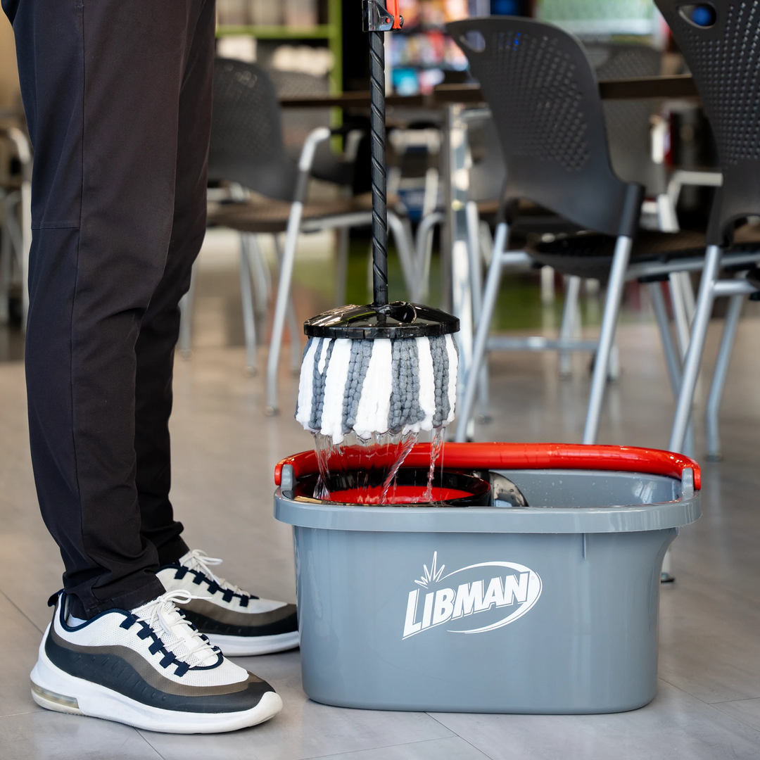 Libman 1887 Pro-Grade Microfiber Spin Mop System
