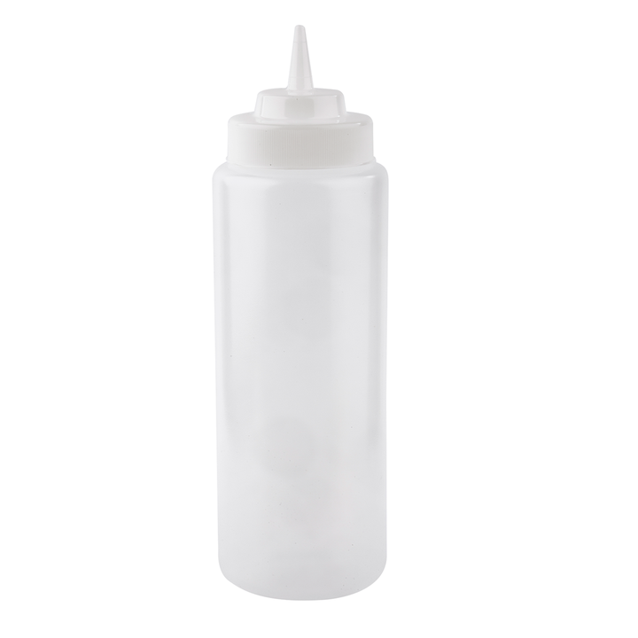 Tablecraft 3263C 32 Oz Wide Mouth Natural Squeeze Bottle Tablecraft