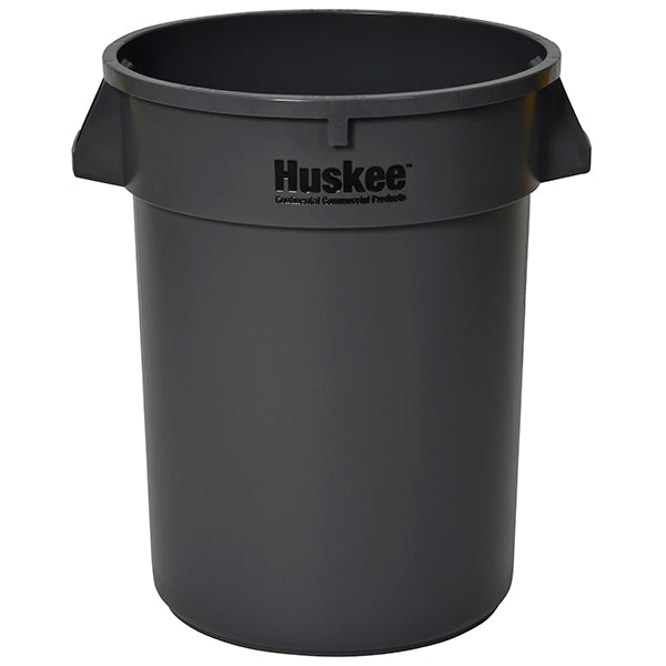 Continental 3200GY 32 Gallon Grey Huskee Round Receptacle