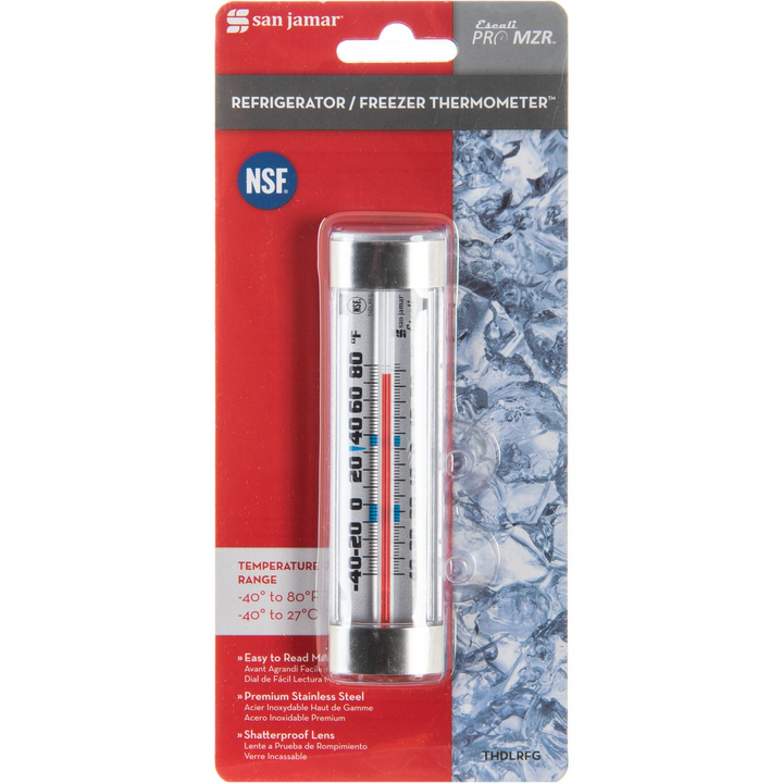 San Jamar THDLRFG Escali Refrigerator/Freezer Thermometer -40 to 80 F San Jamar
