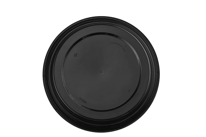 TY-R48 Black Clear Top Round Polypropylene To Go Combo Container 48 Ounce, 150/Case ShopAtDean