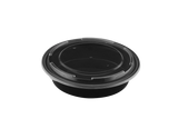 TY-R48 Black Clear Top Round Polypropylene To Go Combo Container 48 Ounce, 150/Case