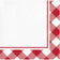 Creative Converting 10" X 10" Red Gingham Beverage Napkins