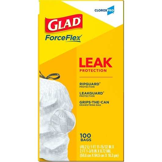 Glad 78526 13 Gallon Drawstring Tall Kitchen Bags