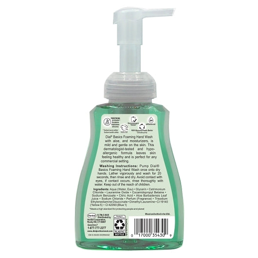 Dial Basics Hypoallergenic Green Foaming Hand Soap 10 oz