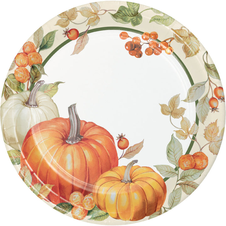 Creative Converting 9" Round Pumpkin Harvest Paper Plates Creative Converting