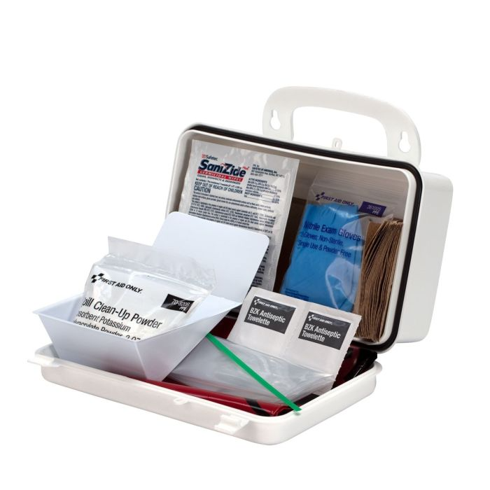 20 Piece Blood borne Pathogen Spill Clean-Up Kit in Weatherproof Plastic Case