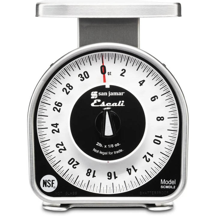 San Jamar SCMDL2 2# x 1/4 Oz Mechanical Dial Scale San Jamar