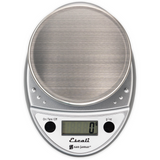 San Jamar SCDGP11M 11# x 0.1 Oz Round Professional Digital Scale Metallic