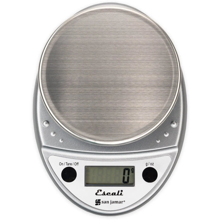 San Jamar SCDGP11M 11# x 0.1 Oz Round Professional Digital Scale Metallic San Jamar