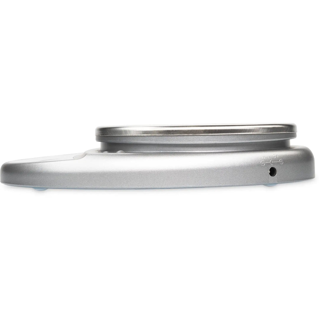 San Jamar SCDGP11M 11# x 0.1 Oz Round Professional Digital Scale Metallic San Jamar
