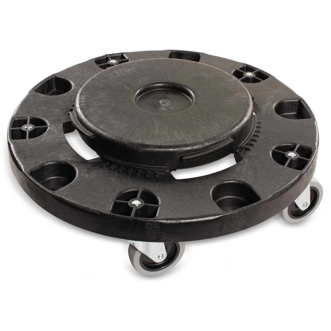 Carlisle Bronco 3691103 Black Round Waste Container Dolly Carlisle