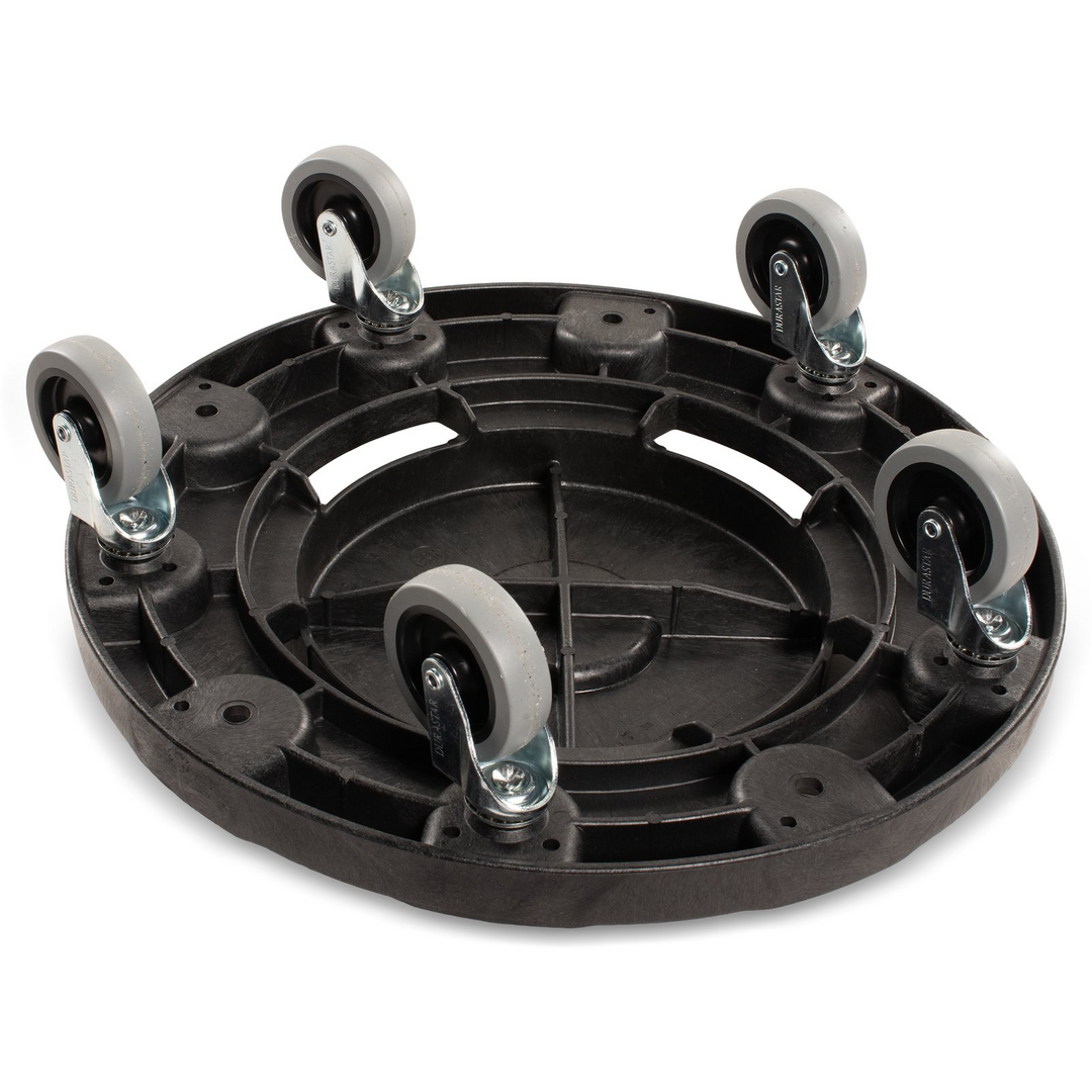 Carlisle Bronco 3691103 Black Round Waste Container Dolly Carlisle