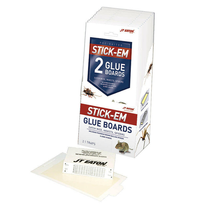 JT Eaton Stick-Em 198 2 Pack Mice Insect and Spider Glue Traps JT Eaton