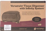 San Jamar R3600TBK San Versa Twin Toilet Paper Dispenser