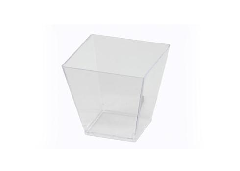 WNA APTSQSHOT2 Petites 1.75 oz Square Plastic Tasting Cup WNA