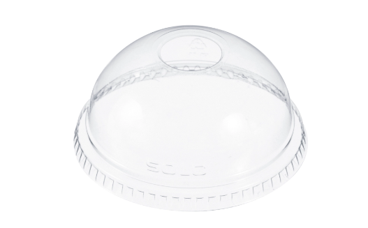Dart DLR662 Clear 5-20 oz PET Plastic Dome Lid with 1" Hole Dart