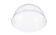 Dart DLR662 Clear 5-20 oz PET Plastic Dome Lid with 1" Hole