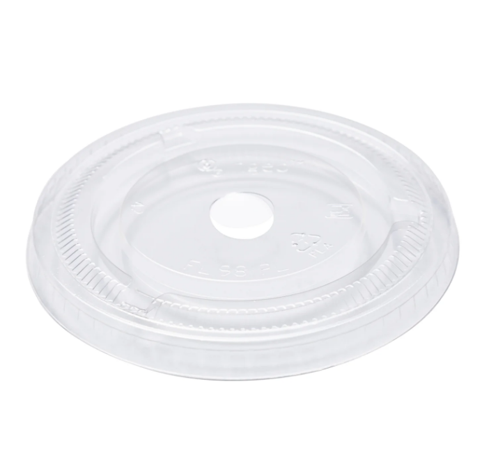 AmerCareRoyal CFL-1224 CPLA Compostable Flat Lid for 12-24 oz Containers AmerCareRoyal