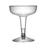 Fineline 2104 4 oz 2 Piece Old Fashioned Plastic Champagne Glass