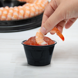 Dart 400PCBLK 4 Oz Black Plastic Souffle Cup