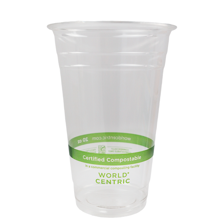 World Centric CP-CS-20 20 oz Clear Compostable Cups World Centric