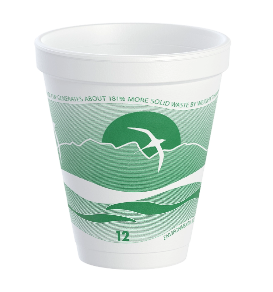 Dart 12J16H 12 oz Squat Horizon Forest Green Foam Cup Dart