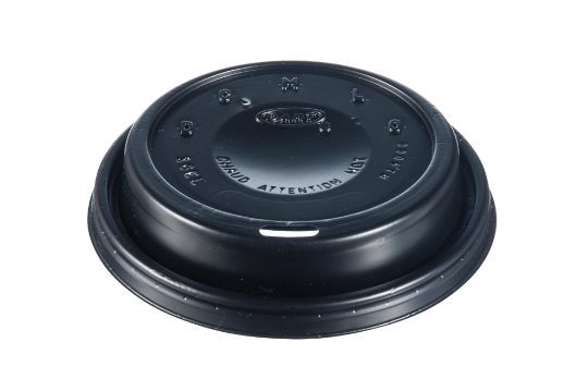 Dart 16ELBLK Black Dome Drink Thru Lid for 16 oz Cups Dart