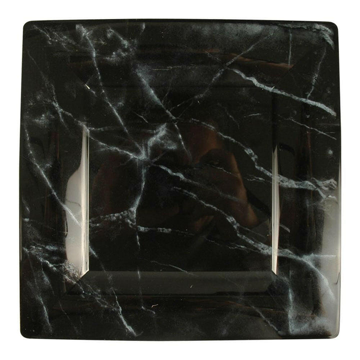 WNA EGS95B6QRY Comet 9.5" Black Marble Square Plate WNA