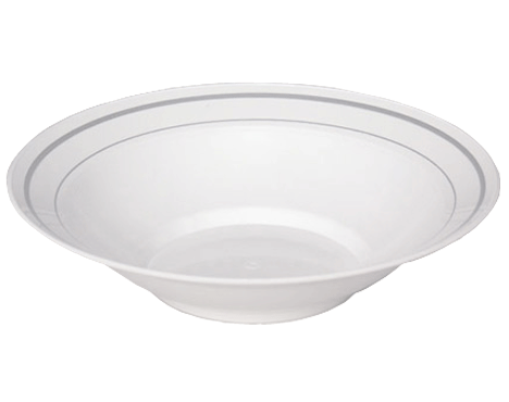 WNA MPBWL10WSLVR Masterpiece 10 oz Bowl with Silver Rim WNA