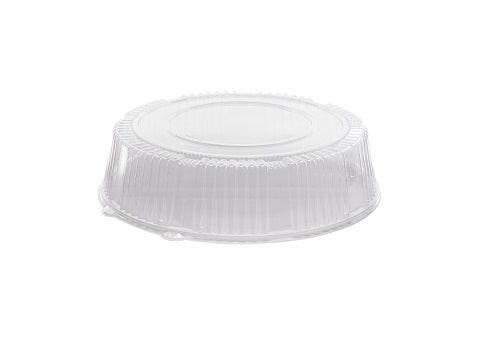 WNA A16PETDMHI CaterLine 16" Round Clear High Dome Lids for Casuals Trays