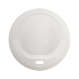 World Centric CUL-CS-12 White PLA Lid for 10-20 oz Paper Hot Cups