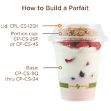 World Centric CPL-CS-12SH Clear Portion Holder for 9Q - 24 oz Cold Cups