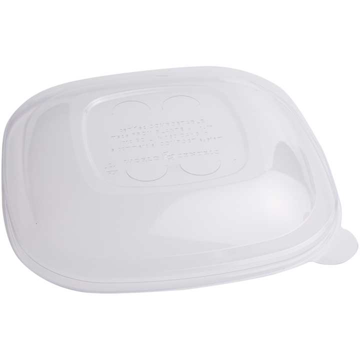 World Centric BQL-SC-24 24-48 oz Square Lid for Square Fiber Bowl World Centric