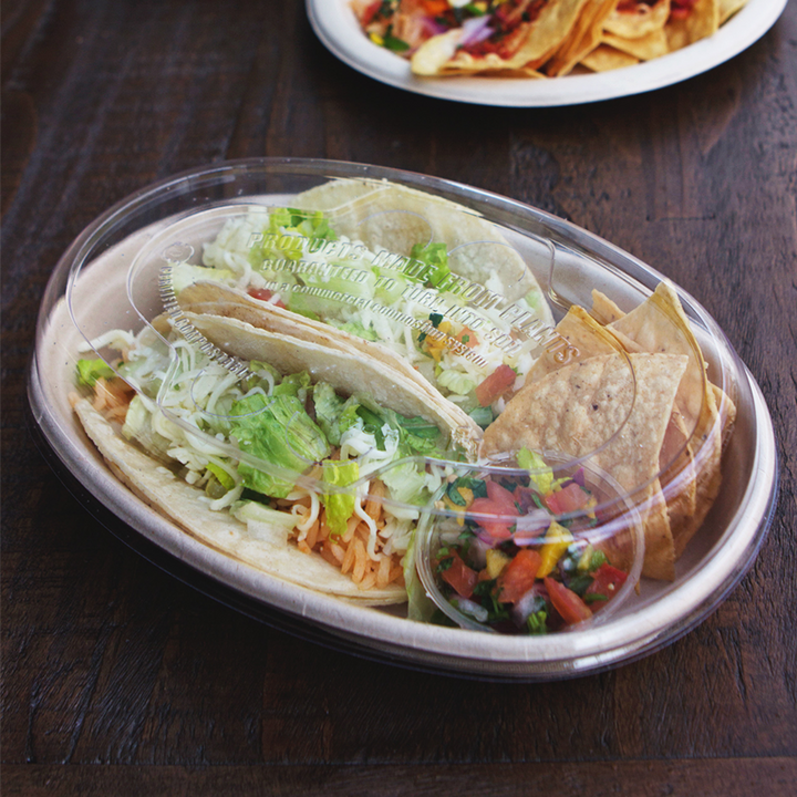 World Centric BOL-CS-UBBS Clear Vented PLA Lid for Small Burrito Bowls World Centric
