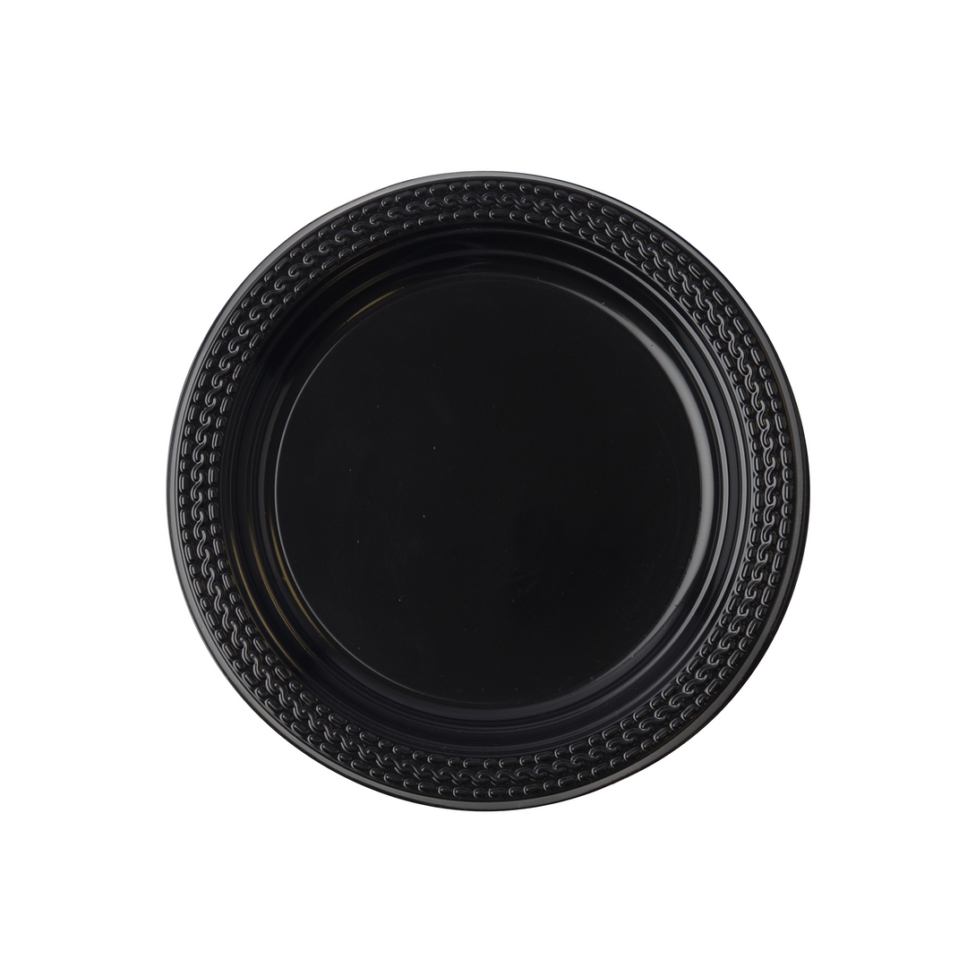Fineline Settings ReForm Takeout 17RP09PP.BK 9" Round Black Plate