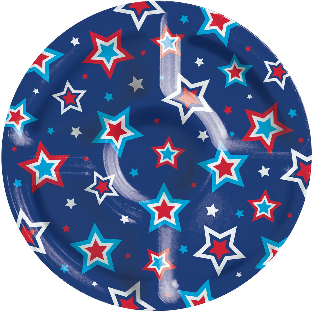 Creative Converting 373908 Plastic Tray 14.7 x 14.7 Lady Liberty