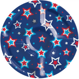 Creative Converting 373908 Plastic Tray 14.7 x 14.7 Lady Liberty
