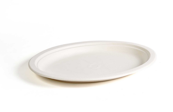 Greenwave TW-POO-012 Evolution Oval Compostable 10" x 12.5" Platter Greenwave