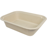 World Centric TR-SC-60-LFP Compostable Plant Fiber 60 oz Food Container 10" x 7.5" x 2.5"