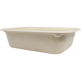 World Centric TR-SC-60-LFP Compostable Plant Fiber 60 oz Food Container 10" x 7.5" x 2.5"